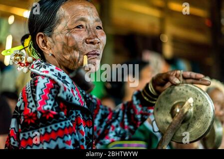 Ethnische Chin-Partei, Mindin, Myanmar Stockfoto