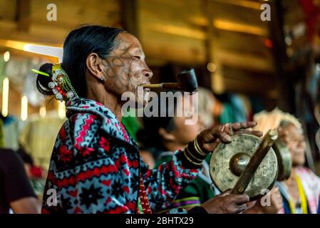 Ethnische Chin-Partei, Mindin, Myanmar Stockfoto