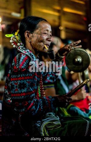 Ethnische Chin-Partei, Mindin, Myanmar Stockfoto