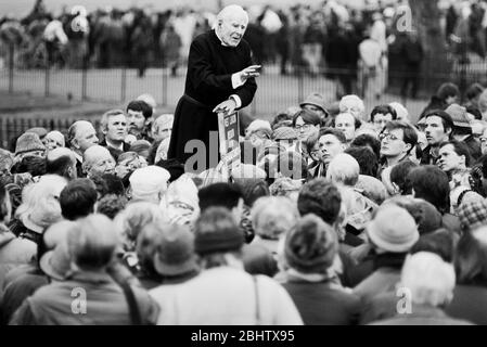 Lord Soper spricht in den frühen 1990er Jahren in Speakers' Corner, Hyde Park, London, Großbritannien. Stockfoto