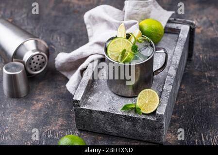 Moskau Maultier Cocktail in Tasse Stockfoto