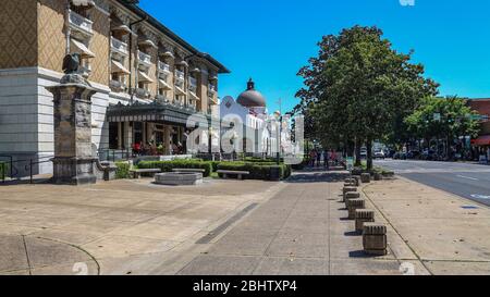 Fordyce Bathhouse Museum & Visitor Center, Hot Springs National Park, Bathhouse Row, Central Avenue in City of Hot Springs, Arkansas, USA Stockfoto