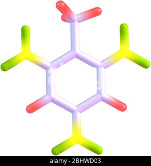 Trinitrotoluene oder TNT ist als nützliches explosives Material mit praktischen Handhabungseigenschaften bekannt Stockfoto