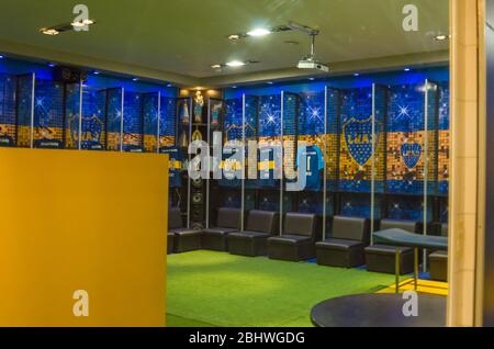 Buenos Aires, Argentinien, 28 Dezember - 2015: La Bombonera Football Stadium (Alberto, José Armando Stadion), Boca Juniors Stadion Stockfoto
