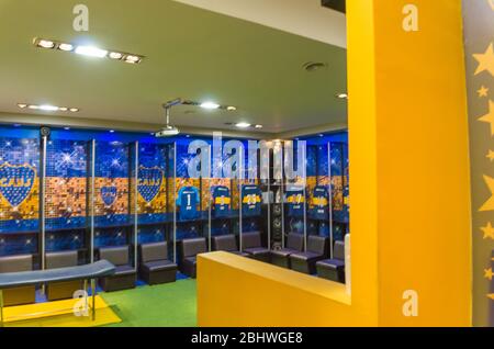 Buenos Aires, Argentinien, 28 Dezember - 2015: La Bombonera Football Stadium (Alberto, José Armando Stadion), Boca Juniors Stadion Stockfoto