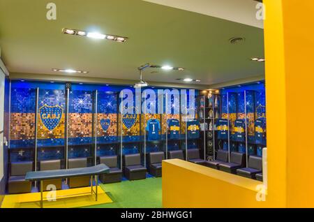 Buenos Aires, Argentinien, 28 Dezember - 2015: La Bombonera Football Stadium (Alberto, José Armando Stadion), Boca Juniors Stadion Stockfoto