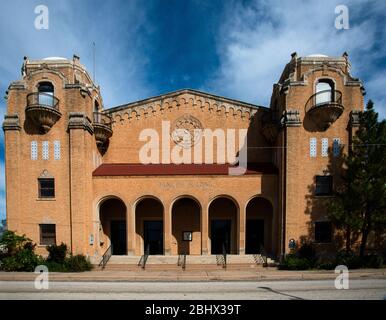 Sweetwater Municipal Auditorium erbaut 1926 in der spanischen Kolonialzeit Revival Stockfoto