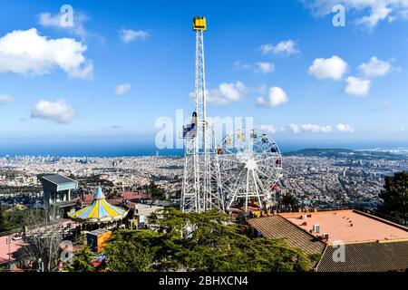 Blick vom Tibidabo Stockfoto