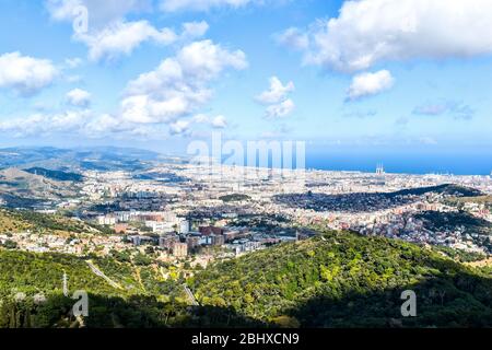 Blick vom Tibidabo Stockfoto