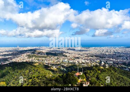 Blick vom Tibidabo Stockfoto