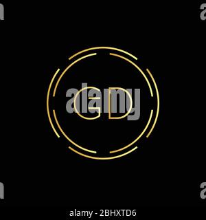 Initial Letter GD Creative Logo Design Vektorvorlage. Digital Luxury Letter GD Logo Design Stock Vektor