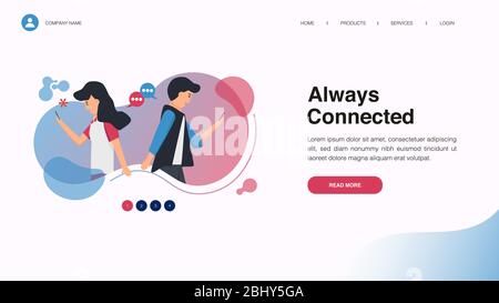 Web-Seite Design mit Business oder Finanzen Konzept für Website und mobile Website-Entwicklung. Website Vorlage Design Vektor Illustration. Kann bearbeitet werden Stock Vektor