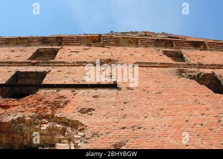 Russland. Wolgograd. Ein Gedenkkomplex - das Museum - Panorama Stalingrad Schlacht. Eine Art auf den Ruinen der Mühle. Stockfoto