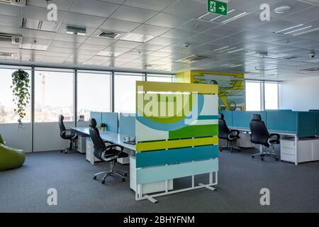 Innenarchitektur, Bürodekoration, modernes Büro Stockfoto