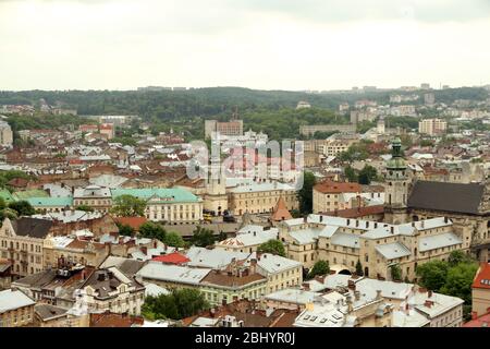 Blick auf die Altstadt von oben Stockfoto