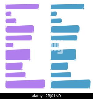 Sprechblasen in Farbe Stock Vektor