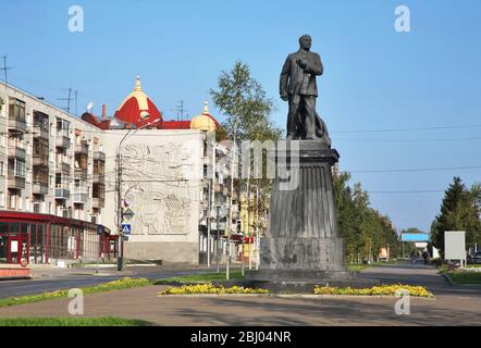 Denkmal Lenin an der Lenin-Allee in Barnaul. Altai-Region. Westsibirien. Russland Stockfoto