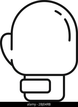 Symbol für den Boxglobus. Outline Boxen Globus Vektor-Symbol für Web-Design isoliert auf weißem Hintergrund Stock Vektor