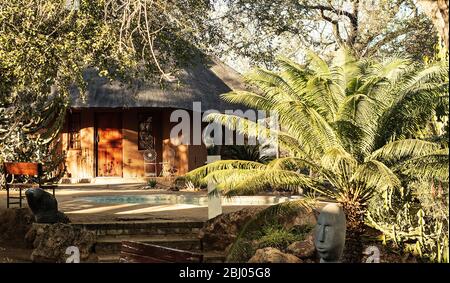 Lodge. Timbavati Game Reserve, Südafrika Stockfoto