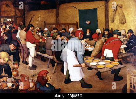 Bauernhochzeit - Pieter Bruegel 1568 - Stockfoto