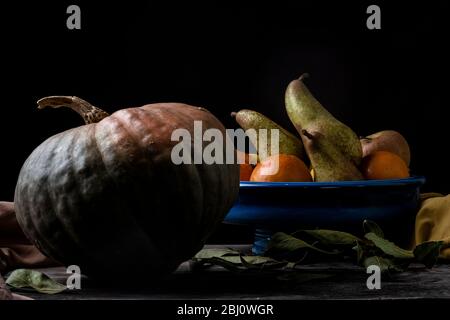 Kürbis und Früchte Stockfoto