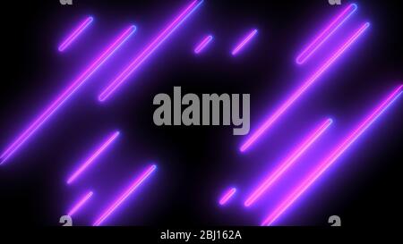 Neon Linien Hintergrund 3d-Rendering Stockfoto