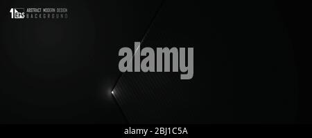 Abstrakt breiten Verlauf schwarz Vorlage Design der Technologie Abdeckung Hintergrund. Dekorieren für Poster, Anzeige, Artwork, Template-Design. Illustration Vektor ep Stock Vektor