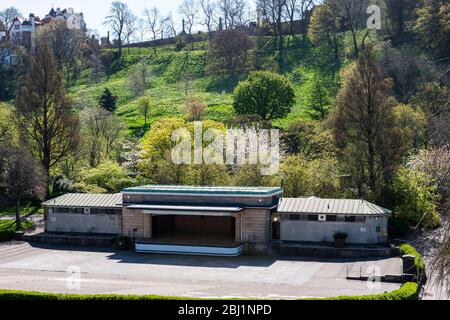 Ross Bandstand in West Princes Street Gardens in Edinburgh, Schottland, Großbritannien Stockfoto