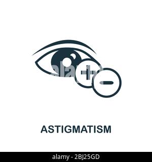Astigmatismus-Symbol. Einfache Illustration aus der Ophthalmologie-Kollektion. Creative Astigmatism Icon für Web-Design, Vorlagen, Infografiken und mehr Stock Vektor
