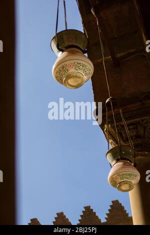 Arabische Lampe in der Zitadelle von Kairo oder Zitadelle von Saladin Stockfoto