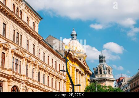 Pest Bezirk Ferenciek tere Straße Budapest Universitätsbibliothek in Budapest, Ungarn Stockfoto