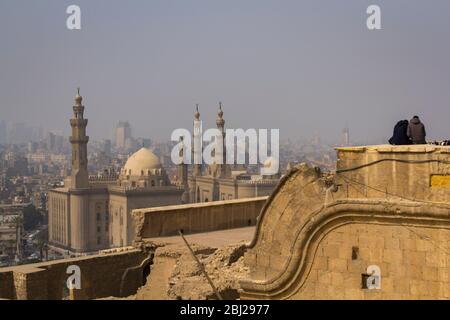 Blick von der Zitadelle von Kairo oder der Zitadelle von Saladin Stockfoto