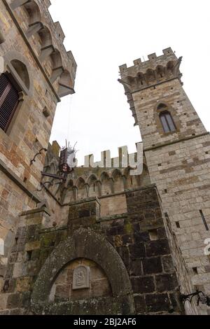 Italien, Florenz, Badia a Passignano. Blick auf die Abtei von San Michele Arcangelo in Passignano, ein Kloster auf den Hügeln des Chianti Stockfoto