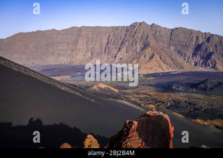 Cha das Caldeiras Blick vom Pico do Fogo in Kap Verde, Afrika Stockfoto