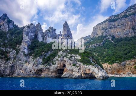 Strand Cala Goloritze im Golf von Orosei, Sardinien, Italien Stockfoto