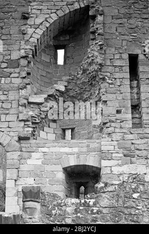 Reste der Wendeltreppe im südlichen Querschiff in Rievaulx Abtei North Yorkshire Stockfoto