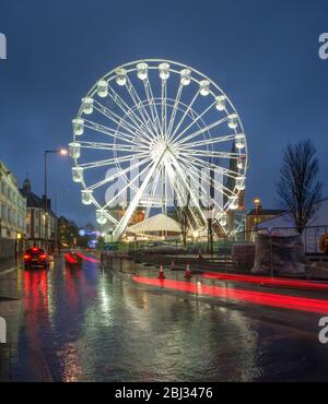 Weihnachten Rad des Lichts in Leicester. Stockfoto