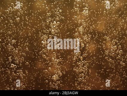 Champagner Perlage Blasen, Textur Hintergrundl, 3d-Rendering. Stockfoto