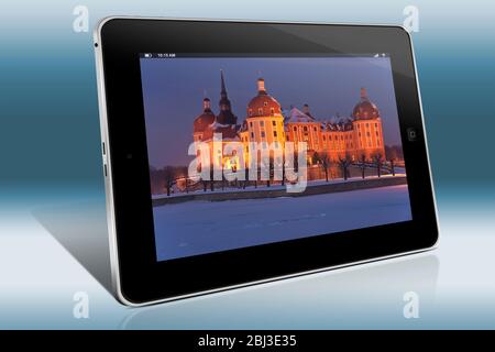 Schloss Moritzburg, barocke Jagd lodge vom sächsischen König August die starke in der Nähe von Dresden Sachsen, Deutschland, Europa Stockfoto