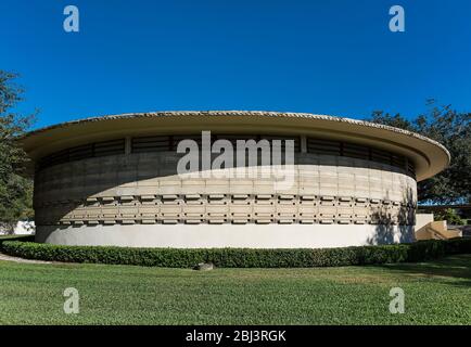 Thad Buckner Gebäude von Frank Loyd Wright für Florida Southern College in Lakeland in Florida entworfen. Stockfoto