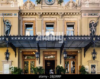 Außenansicht des Casino Monte Carlo in Monaco. Stockfoto