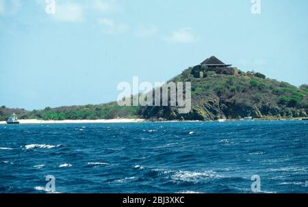 Necker Island auf den Britischen Jungferninseln. Die karibische Insel gehört Sir Richard Branson, dem Vorsitzenden der Virgin Group. Stockfoto