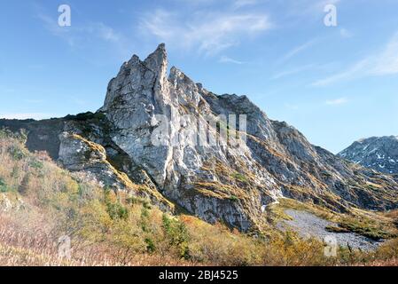 Schöne Aussicht auf den Berggipfel. Tatra Nationalpark. Stockfoto