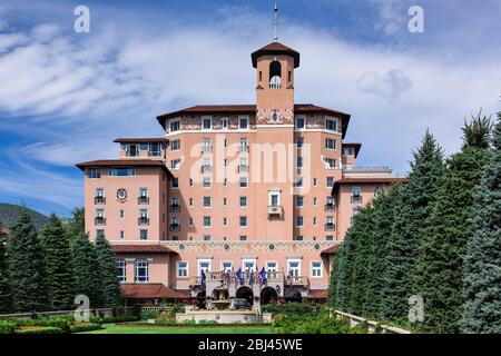 Das Broadmoor Resort Hotel in Colorado Springs. Stockfoto