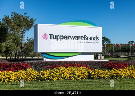 Tupperware Brands Firmenzentrale in Kissimmee in Florida. Stockfoto