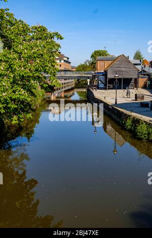 Town Wharf, Guildford Surrey, Großbritannien Stockfoto