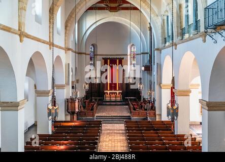 Innenraum der Knowles Memorial Chapel am Rollins College im Winter Park in Florida. Stockfoto