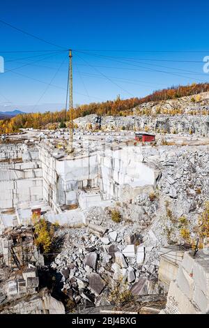 Steinbruch aus Granit in Barre in Vermont. Stockfoto
