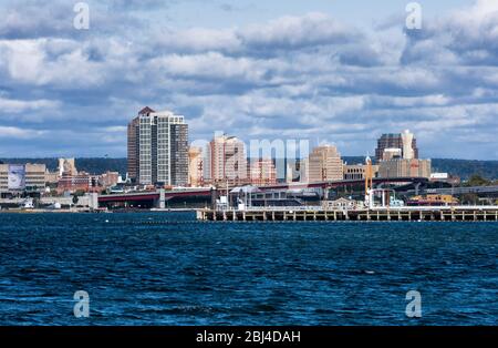 Skyline von New Haven. Stockfoto