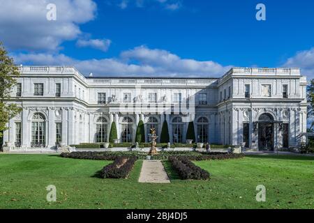 Rosecliff Mansion Museum erbaut 1902. Stockfoto